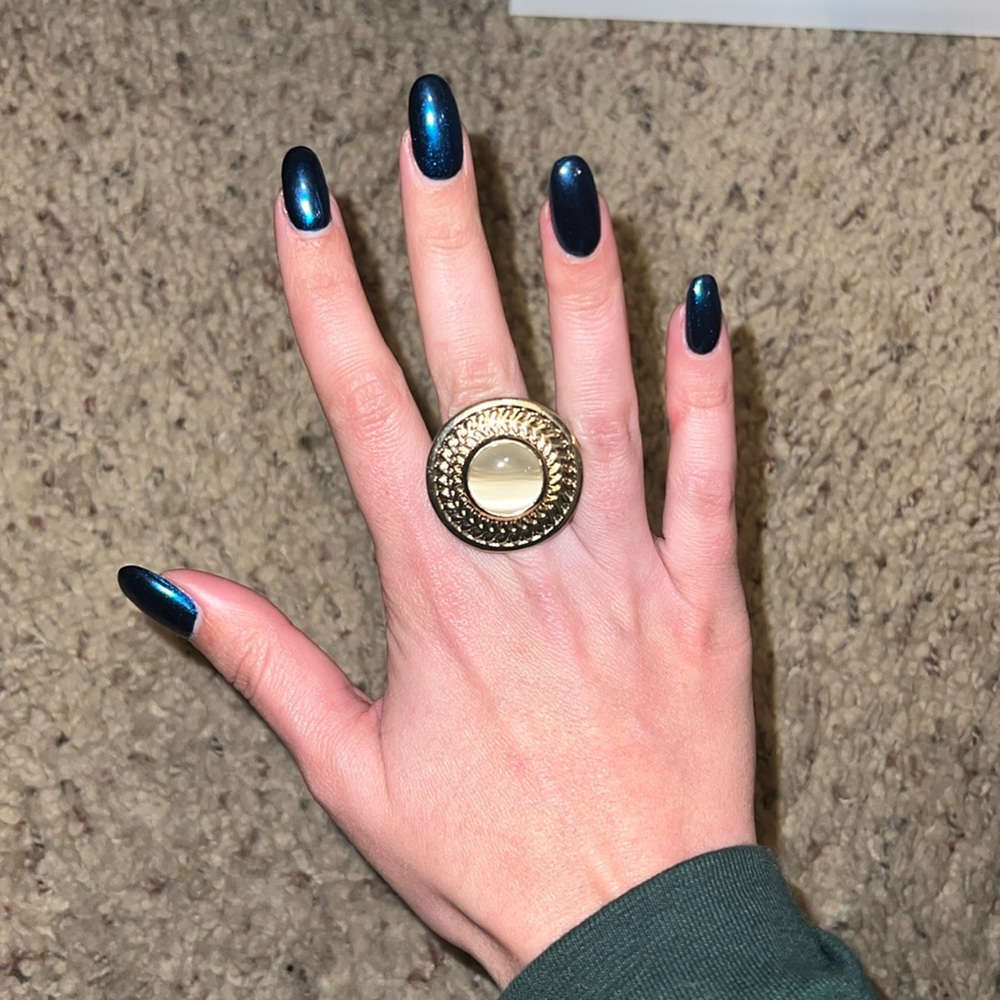 Gold statement ring